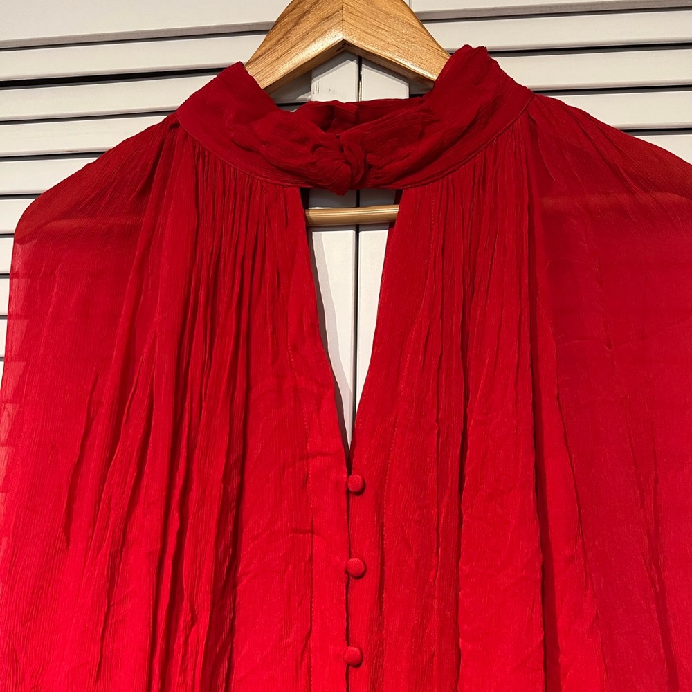 Red Country Road long sleeve dress